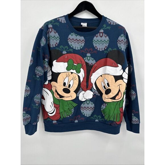 Disney Women's Unisex Mickey Mouse Christmas "Lights Up" Sweatshirt Size XL‎ - Picture 1 of 13